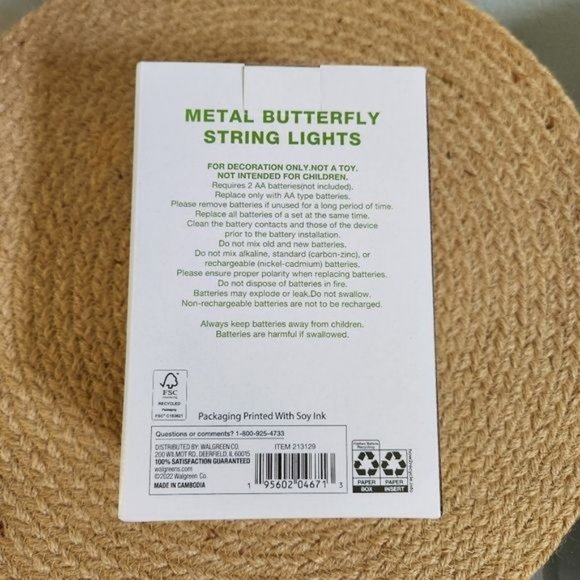 Garden Party Festive Voice Metal Butterfly String Lights - Picture 4 of 4
